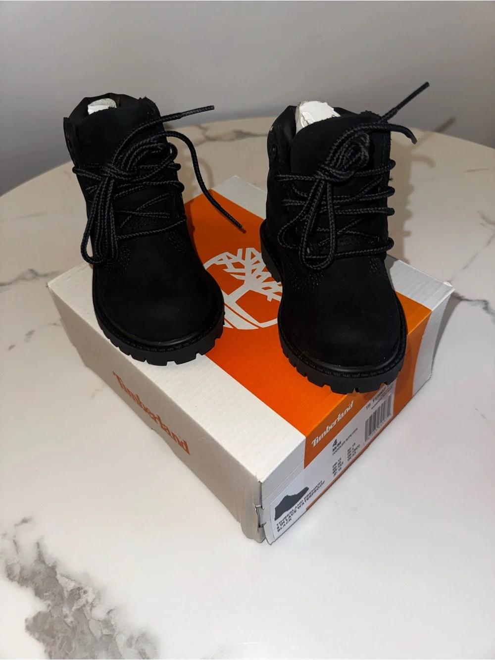 NEW Timberland Infant Black Lace-Up Ankle Boots